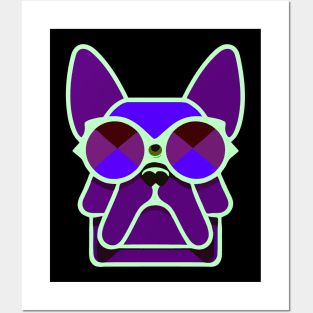 Frenchie Purple Posters and Art